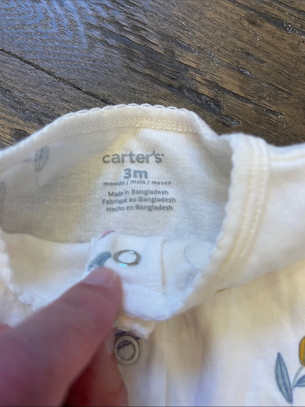 Carter's Pink & White Fruit and Bird Printed Footie Sleepers